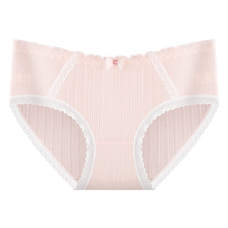 Women's Underwear Cotton Breathable Comfortable Mid-Waist Briefs Girls Japanese Cute Lolita Sweet Underwear