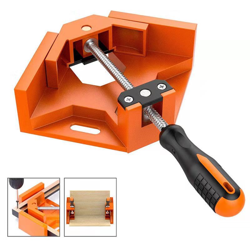Direct selling single handle 90 degree PP plus carbon steel right angle woodworking clip angle spelling angle clip glass pliers tool flat pliers