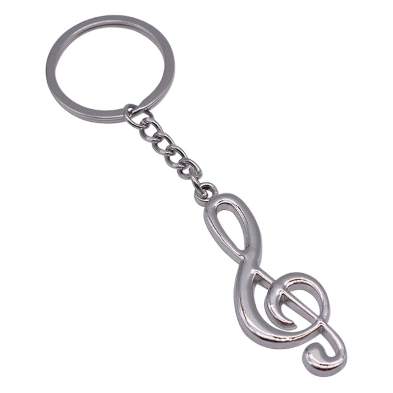 Manufacturer Metal Keychain Key Artificial Note Symbol Sales Small Gift Logo Engraving Creative Delivery