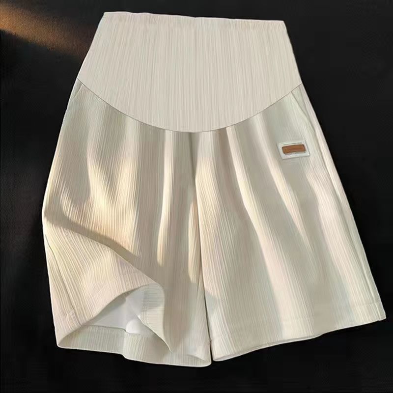 Maternity Shorts Summer Outer Wear Thin Ice Silk Wide Leg Pants Spring Loose Casual Slimming Straight Sports Pants