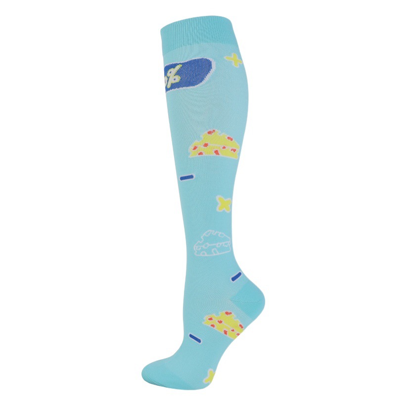 Cross-Border Selection of over 200 Types of Sports Compression Socks, Anti-Odor Elastic Compression Socks for Cycling and Running, Long Calf Socks for Men and Women