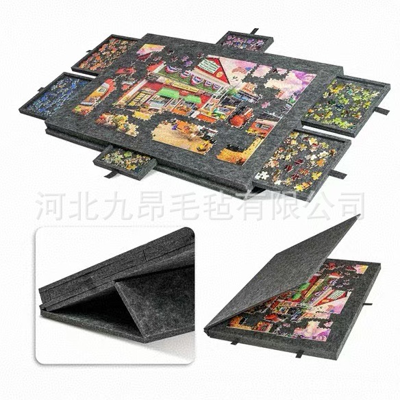 Wholesale children's puzzle classification board foldable classification storage felt puzzle board