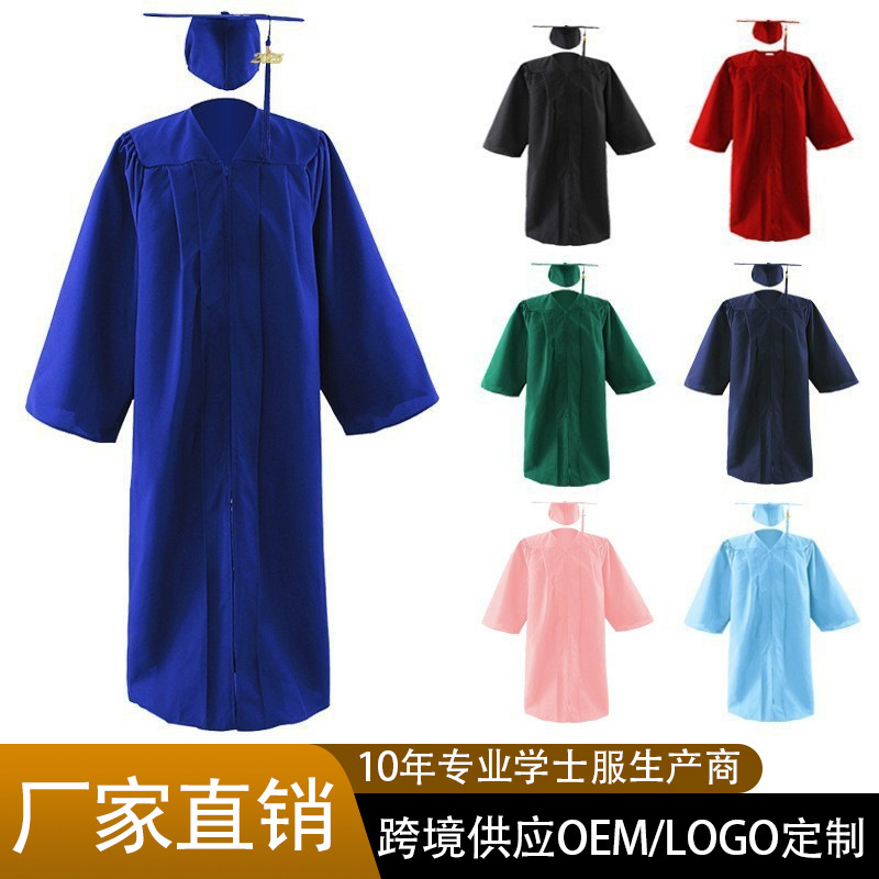 Cross-border American Academic Dress Graduation Dress suit Adult College Student Doctoral Dress Woven Degree Robe Master's Dress