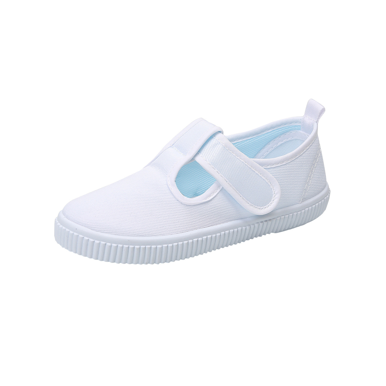 Picture of Children's Shoes Kindergarten Indoor Shoes Dance Shoes Boys and Girls Velcro White Cloth Shoes for Students Children Small White Shoes Batch