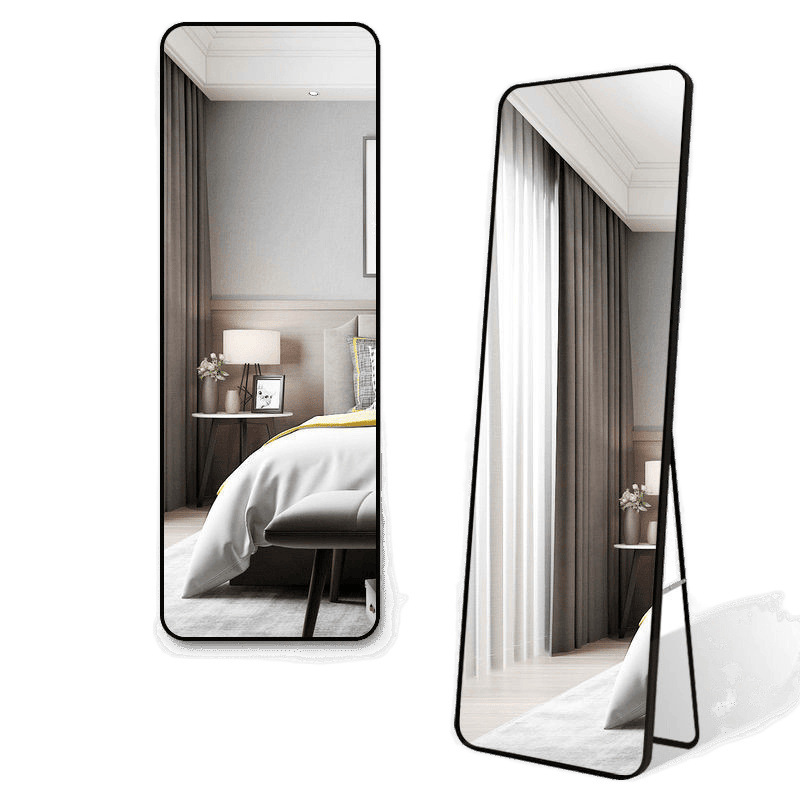 Picture of Full body floor-to-ceiling mirror Internet celebrity simple girl rounded corner home fitting mirror horizontal dressing student dormitory clothing store