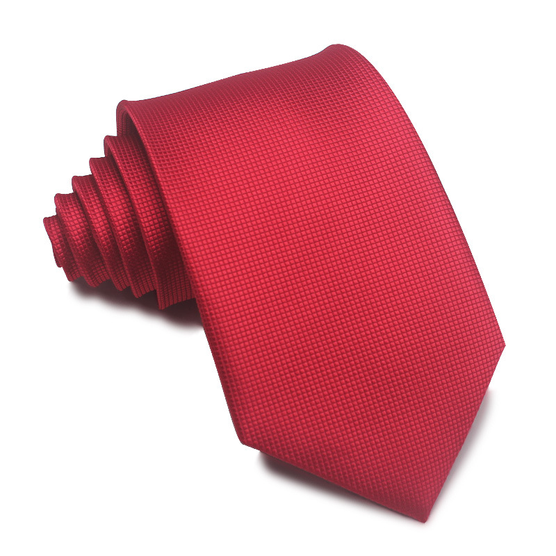 Picture of 25 New 8cm Polyester Jacquard Stripesd Tie 7cm Men's and Women's Business Formal Wear Casual High-End Red Black Blue