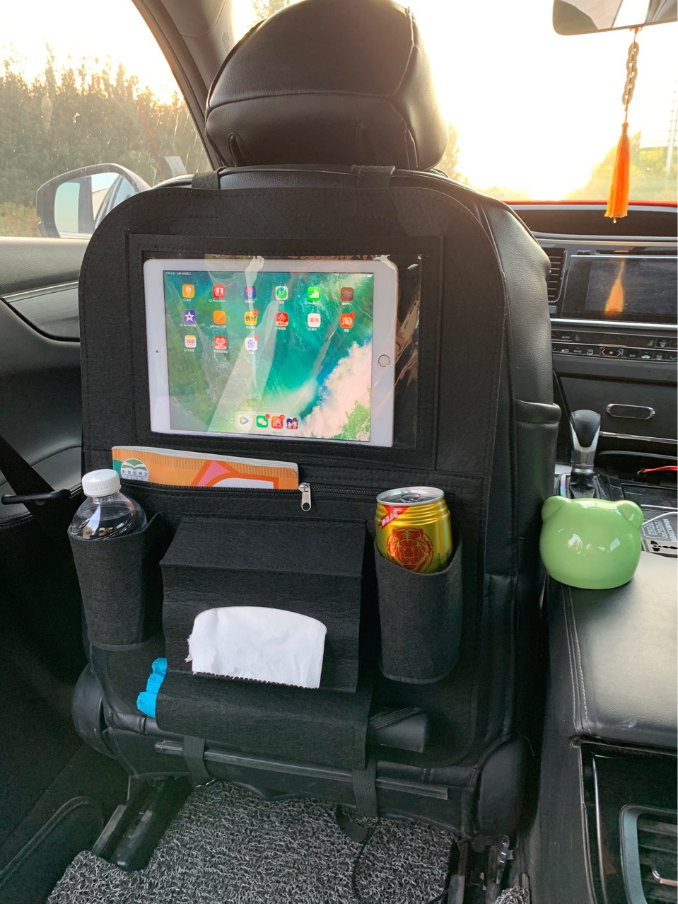 Spot felt car rear seat storage bag car back iPad visual car storage