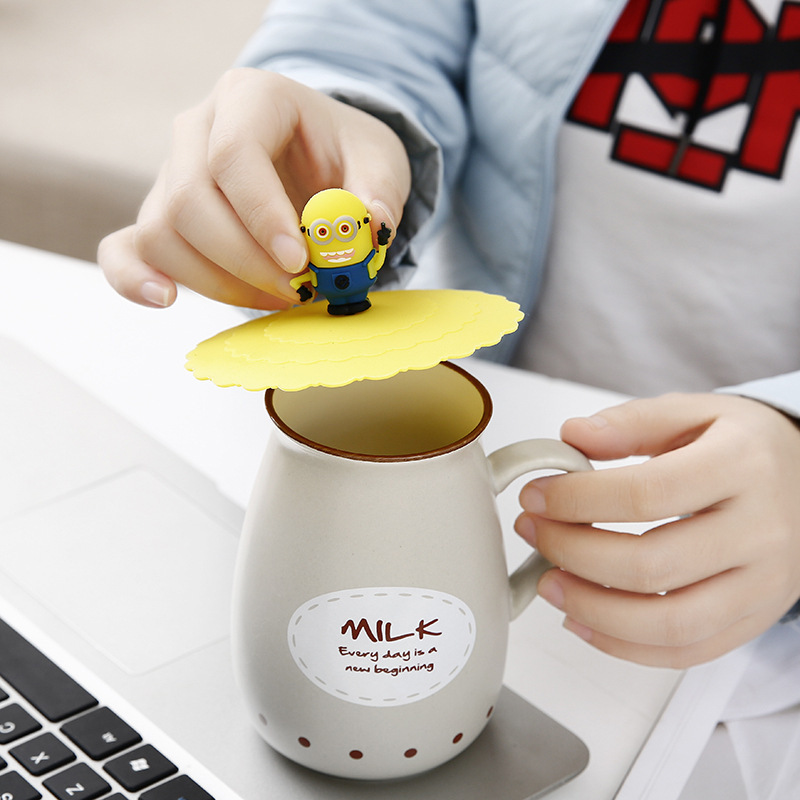 Picture of Cartoon Cup Lid Silicone Universal Ceramic Cup Lid Single Sale Glass Cup Tea Cup Accessories Dust Mug Lid