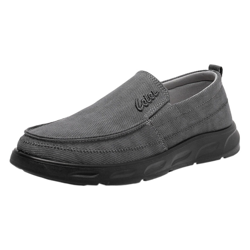 Canvas Shoes Men's All-match Casual Slip-on Old Beijing Cloth Shoes Men's Korean-style Breathable Lazy Shoes for Middle-aged and Elderly Dad Shoes