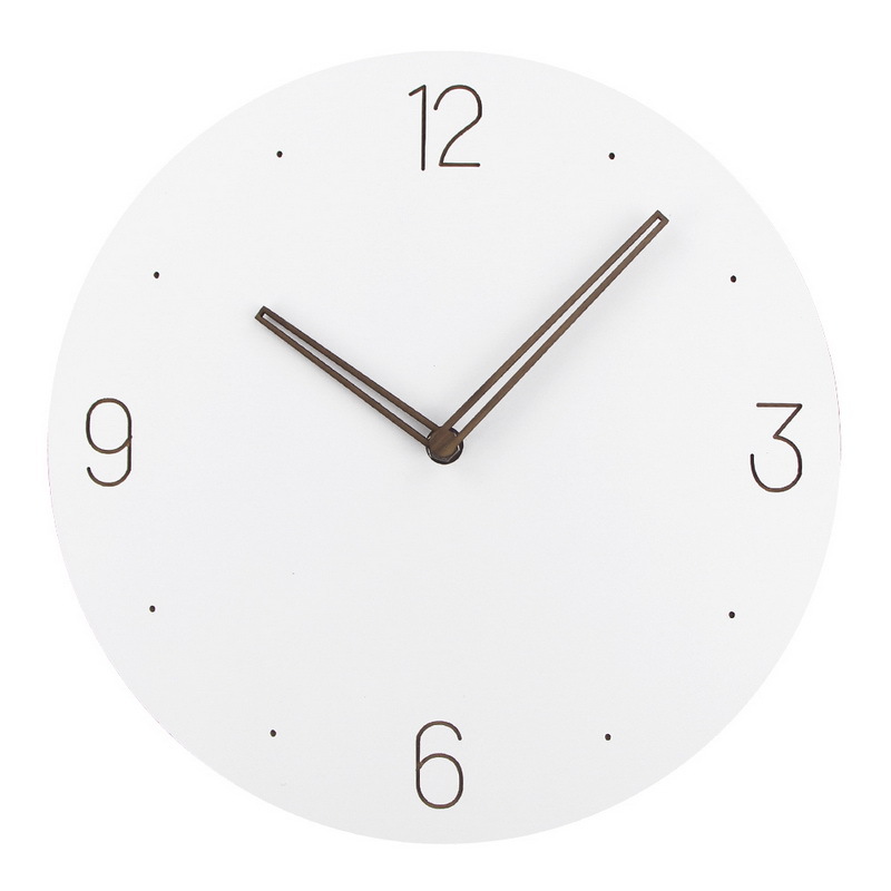 Picture of Nordic simple color wood wall clock living room clock mute quartz clock manufacturers direct batch can do diy