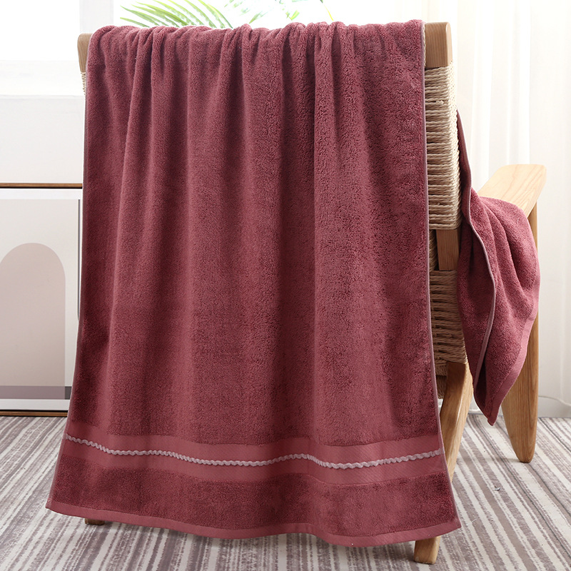 Picture of Bamboo fiber bath towel 140 * 70cm thickened 500g lint-free better than pure cotton soft absorbent baby gift