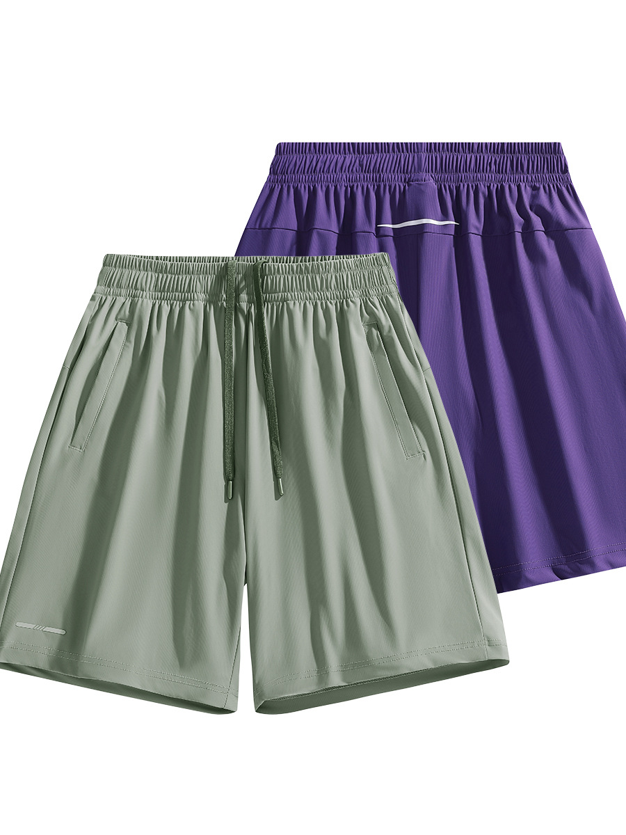 plus size Elastic Waist Ice Silk Running Pants Men's Quick-drying Sports Shorts Women's Quick-drying Sports Pants Men's Running Shorts