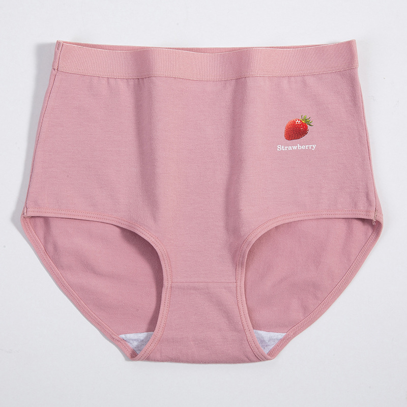 Picture of Mom's High-Waisted Pure Cotton Underwear Women's Butt Lifting and Tummy Control Large Size Underwear Women's 100kg Pure Cotton Women's Briefs
