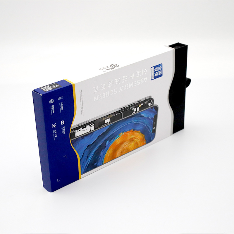 Picture of Customized screen assembly packaging box Kunwang printing mobile phone screen carton EVA drawer type Sales Packaging