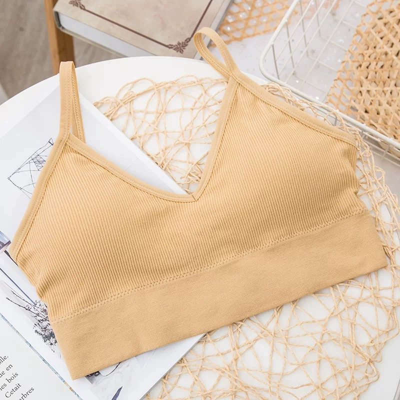Picture of Live online popular big U back wrapped chest spring and summer seamless strap without steel ring anti-exposure Sports plus size tube top