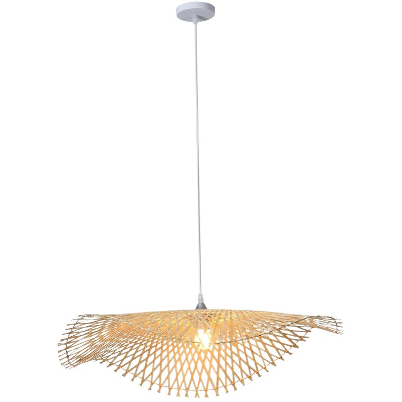New Chinese-Style Tea Room Chandelier, Zen Southeast Asian Restaurant Bedroom Lamp, Japanese-Style Bamboo Art Bamboo Woven Lantern, Chinese-Style Chandelier