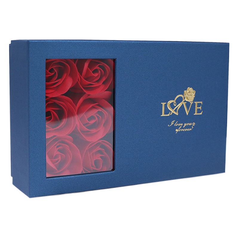 Factory Spot Six Roses Gift Box Touch Paper 6 Roses Jewelry Box Valentine's Day Jewelry Packaging Box