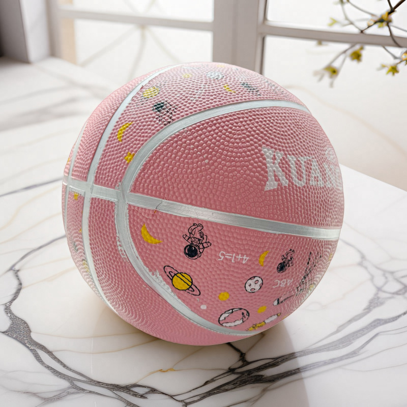 Manufacturer Wholesale No. 3 No. 5 Rubber Basketball Kidsren's Colorful Toy Basketball Local Promotion Gift Basketball