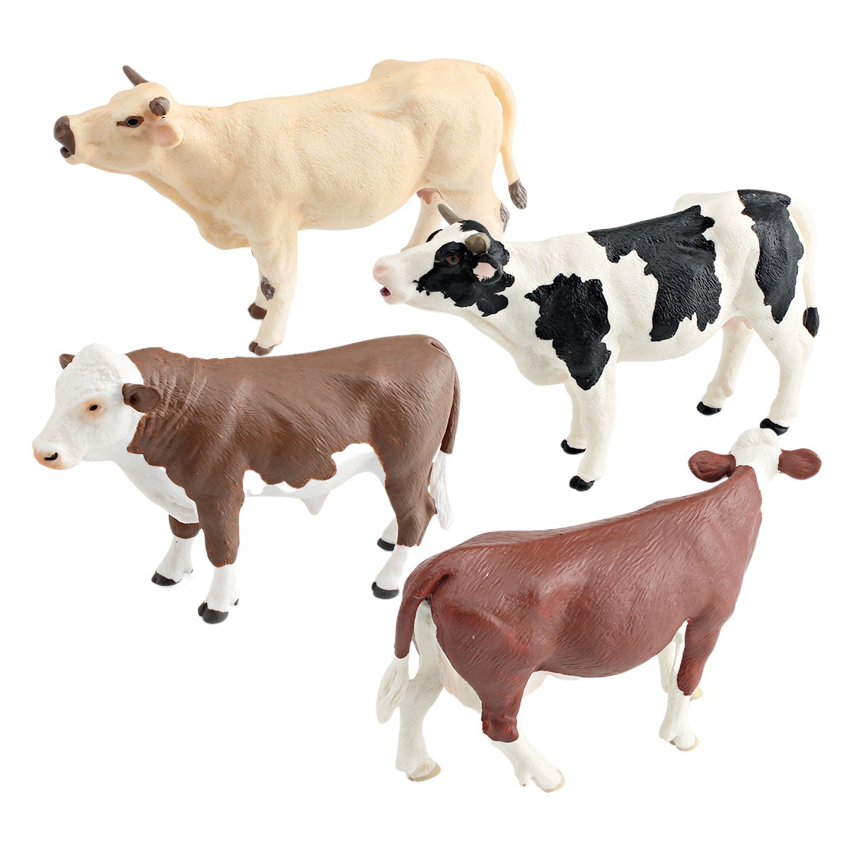Children's cognitive simulation farm animal cow model flavich bull Charolais cattle ranch decoration ornaments
