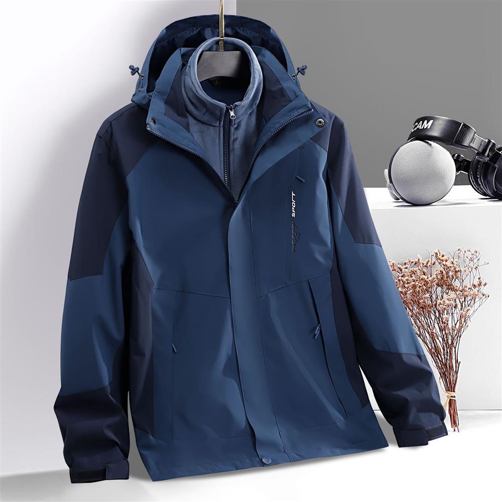 Three-in-one assault jacket windproof waterproof autumn and winter new assault jacket women's outdoor hooded assault jacket men