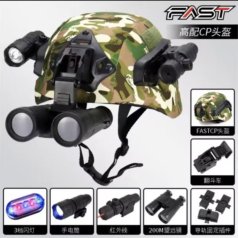Picture of Children's tactical helmet, special forces action version helmet, lightweight CS Mickey military fan rail helmet for elementary school students