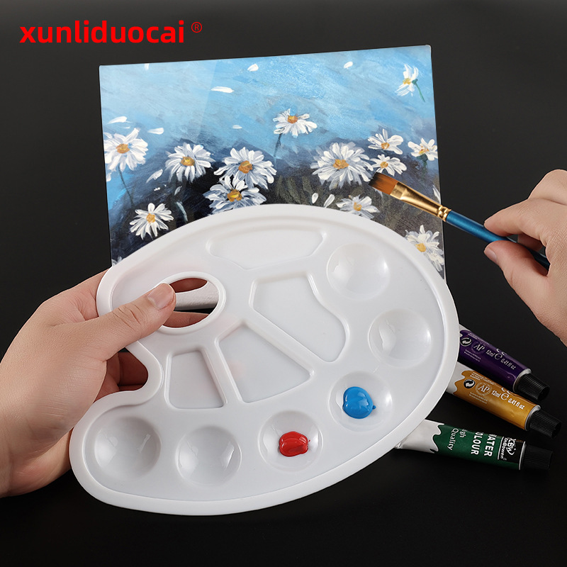 Cross-border Amazon palette gouache opaque palette children's plastic palette DIY graffiti plate painting plate