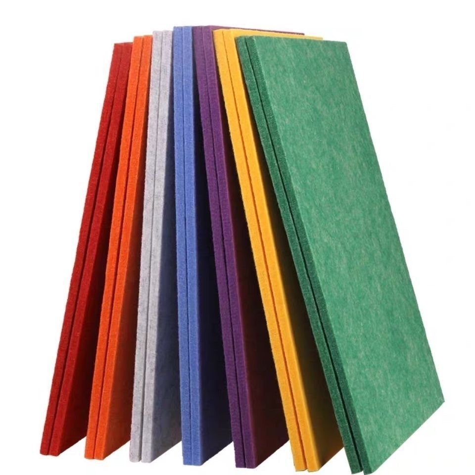 Polyester Fiber Sound-Absorbing Board Felt Board Background Wall Customized Multi-Color Optional Nine-Square Grids Square Hexagonal Special-Shaped