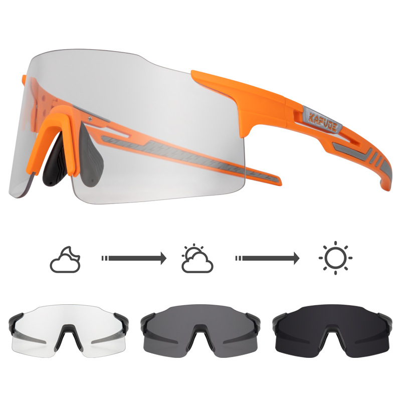 Picture of kapvoe color changing riding glasses myopia men and women running outdoor sports windproof goggles bicycle accessories