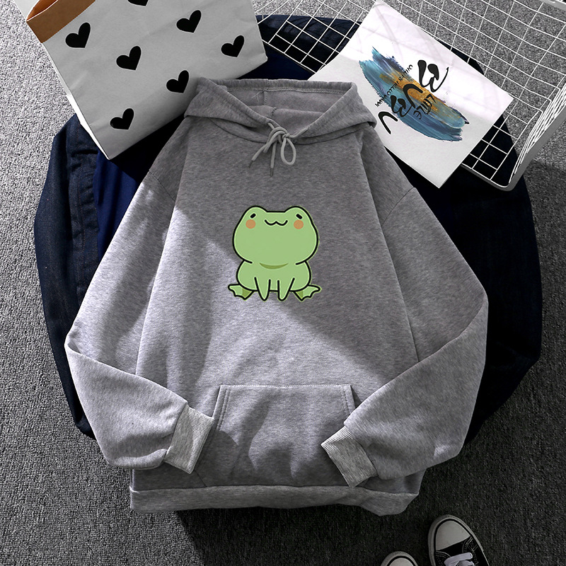 Picture of Wish little frog European and American style cross-border LOGO loose fashion Hoodies women wholesale a generation of hair