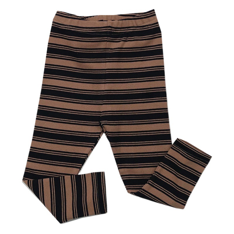 Classic All-match South Korea Striped Leggings for Boys and Girls Children's Slim-fit Large Stretch-size Striped Leggings for Outer Wear