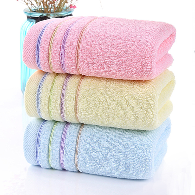 Picture of Towel factory wholesale household thickened cotton face towel checkered cotton towel gift embroidered logo