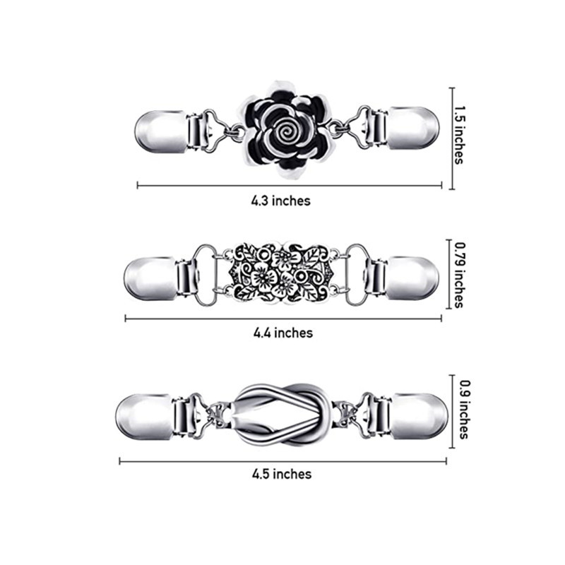Picture of Amazon's Best-Selling Autumn and Winter 6-Piece Set of Retro Sweater Shawl Clips, Collar Duckbill Clips, Anti-Exposure Brooch Accessories