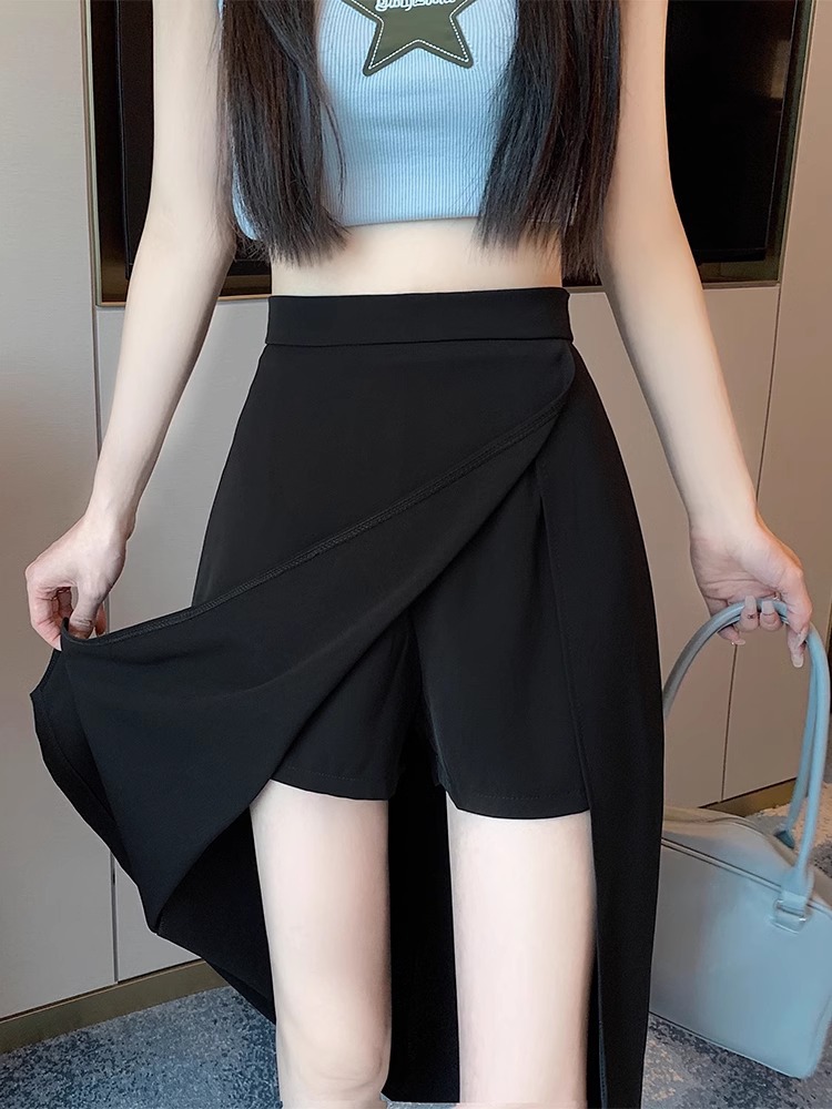 plus size Chubby mm2024 Summer Women's Skirt High Waist Slimming Irregular Dress Pear Shaped Body Small Skirt