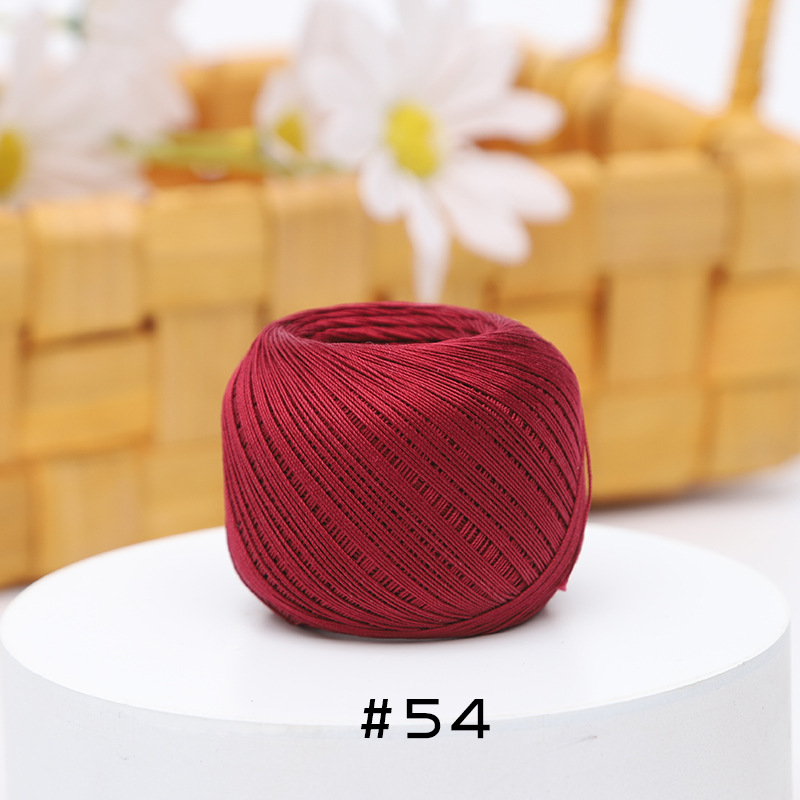 Picture of Warm Color No.10 Lace Strongly Twisted Mercerized Pearl Egyptian Long-staple Cotton Handmade Micro-hook Hand-bow Ball 20g Wool Ball