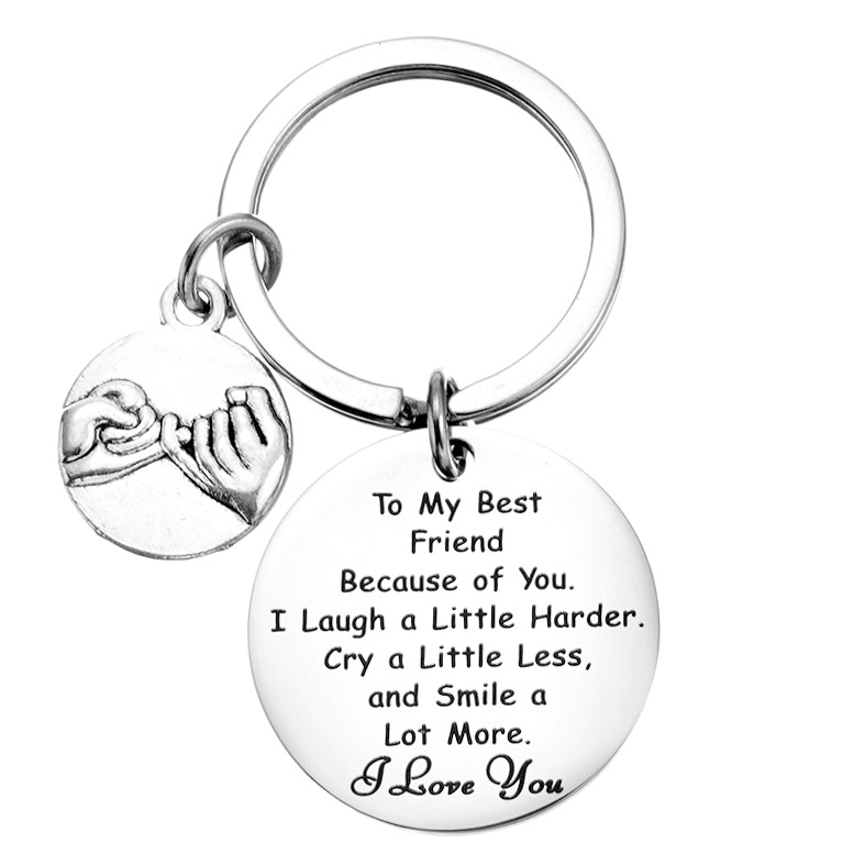 European and American friends gift To My Best Friend stainless steel hand in hand To send good friends and girlfriends gift