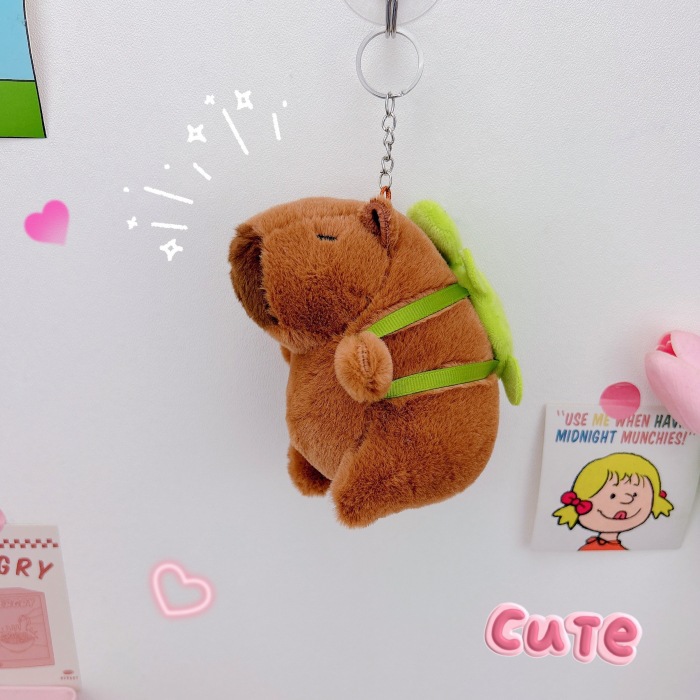 Picture of Internet celebrity boutique schoolbag ornaments capabala capybara pendant creative car keychain plush doll batch