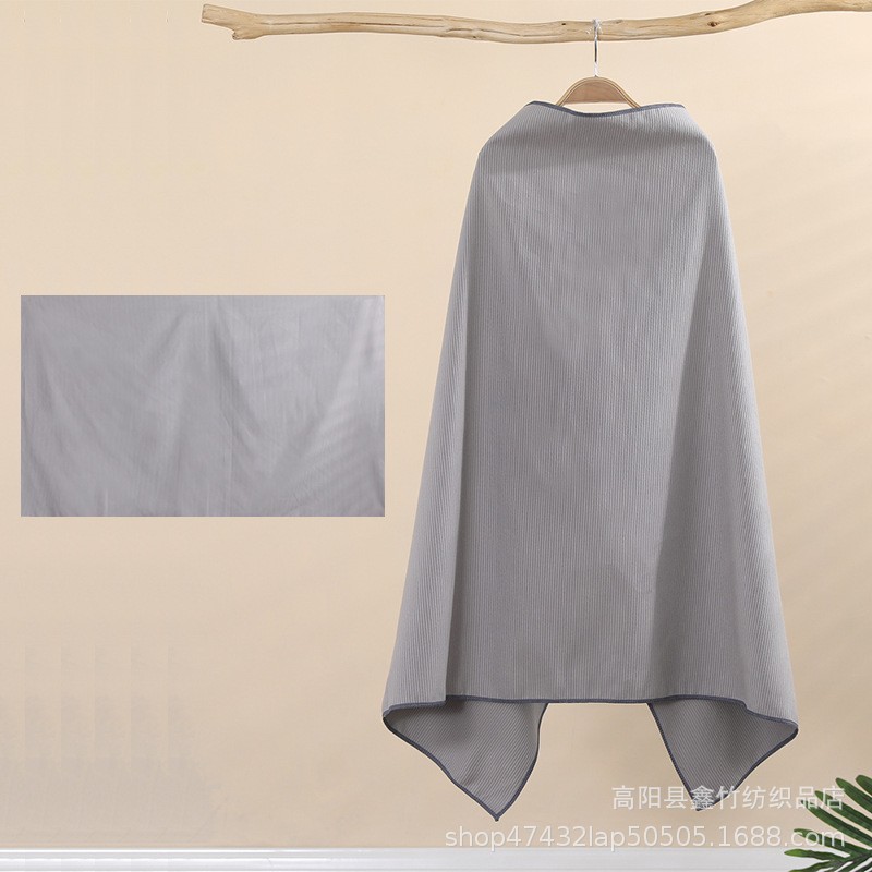 Picture of Quick-Drying Bath Towel for Men and Women Swimming Outdoor Sports Fitness Warm Portable Hot Spring with Snap Buttons Absorbent Beach Towel