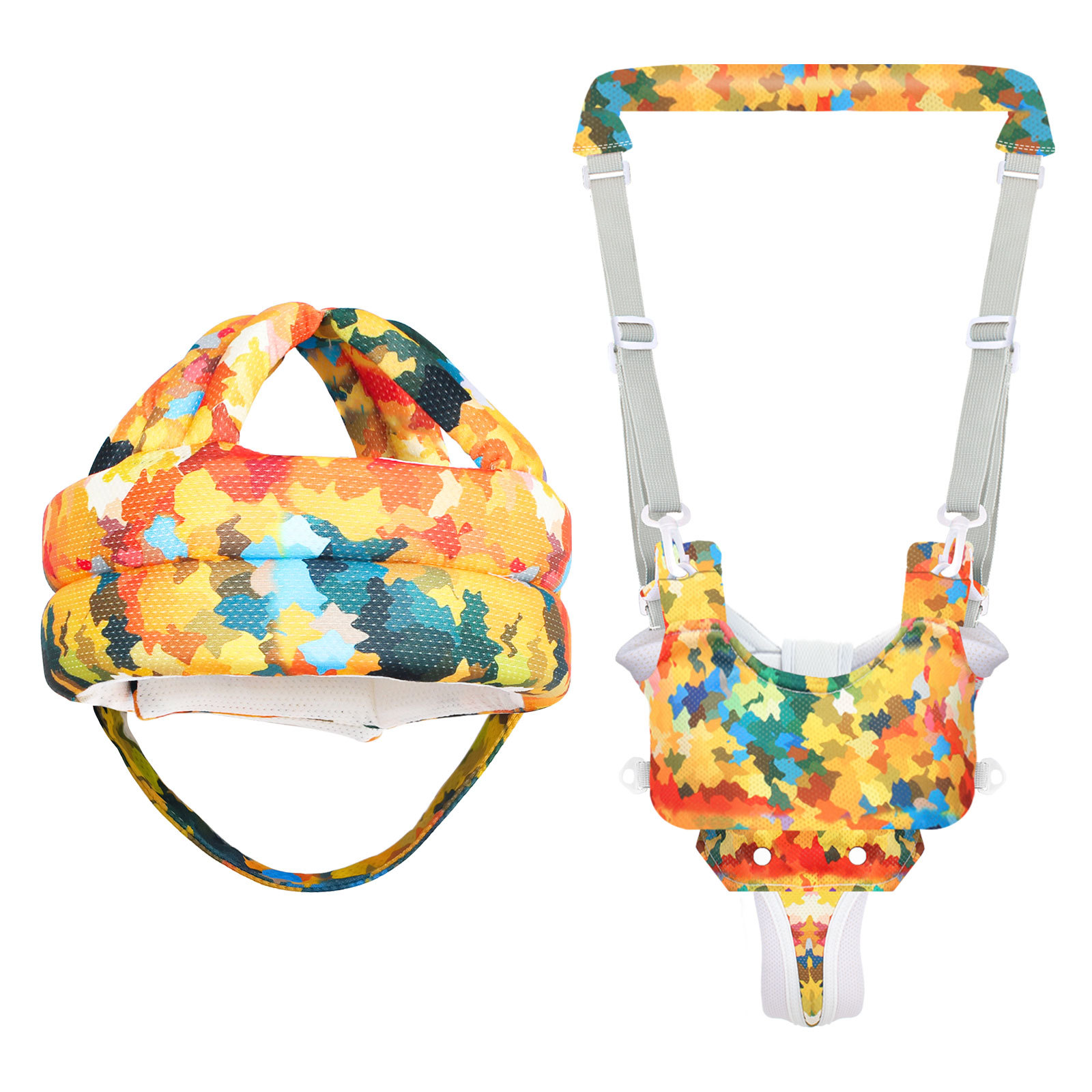 Picture of Children's Toddler Belt Baby Toddler Traction Belt Mesh Breathable Baby Anti-fall Cap Anti-fall suit Factory