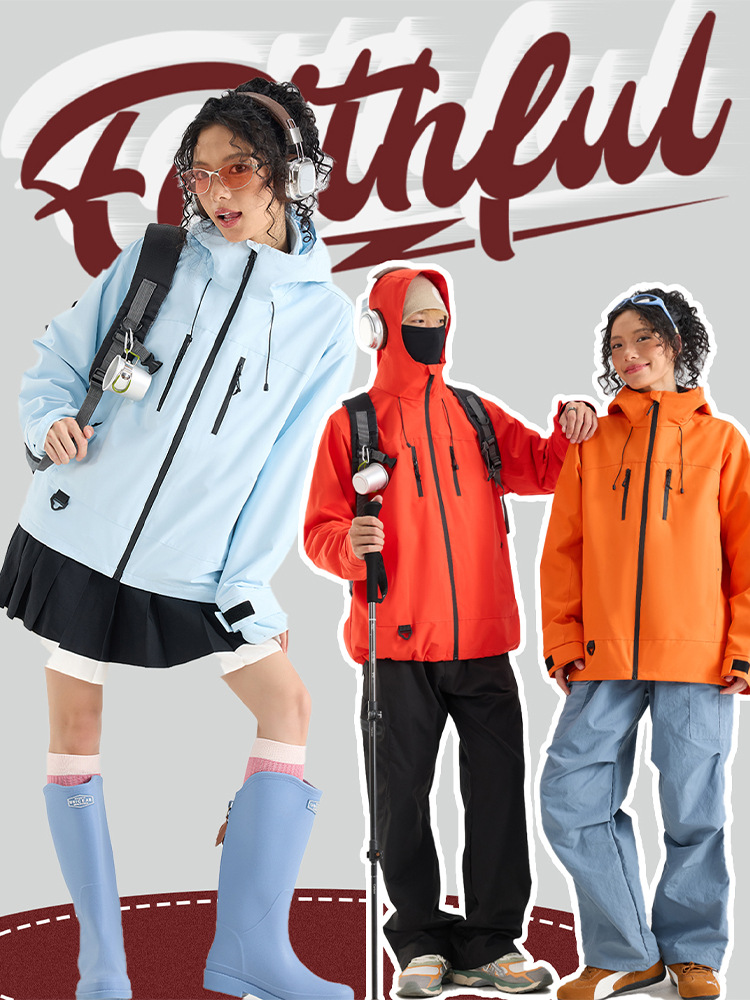 Jacket women's super good-looking, three-in-one, detachable two-piece men's windproof waterproof jacket, small man mountaineering suit, trendy