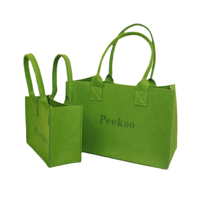Picture of Custom Felt Bag Letter Felt Tote Bag Handbag Accompanying Gift Solid Color Simple Bag Storage Spot Wholesale