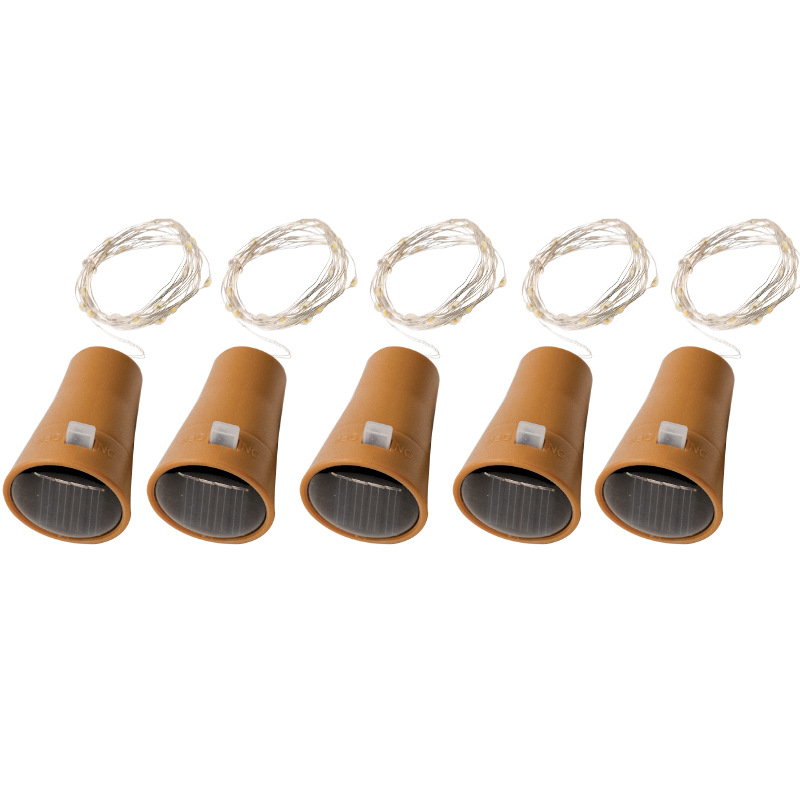 Led Waterproof Solar Wine Bottle Stopper Copper Wire Light String Decorative Light Christmas Light Atmosphere Copper Wire Light Luminous Light String