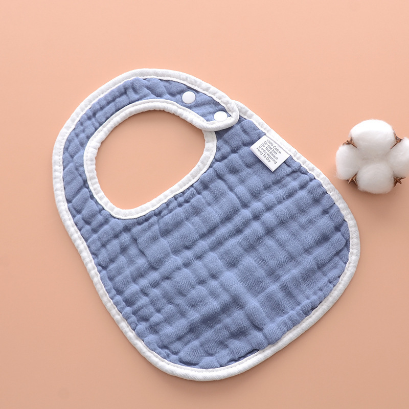 Picture of U-Shaped Bib, 8 Layers of Thickened Cotton Gauze, Plain Color, Unisex Newborn Baby Anti-Spit-Up Bib, Baby Drool Towel
