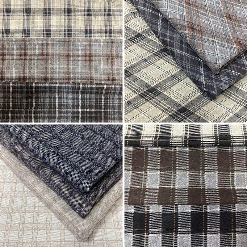 2025 new plaid jacquard fabric foreign trade clothing fabric dress pants coat children's clothing fabric in stock
