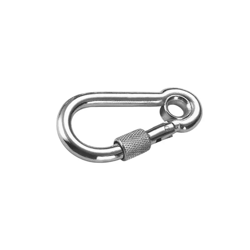 Picture of Galvanized Iron Hook with Loop and Nut, Outdoor Spring Buckle, Multi-Functional Hanging Buckle, Carabiner, Connecting Ring, Safety Buckle