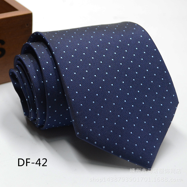 Picture of Tie business formal men's tie polyester yarn Arrow 8cm business tie