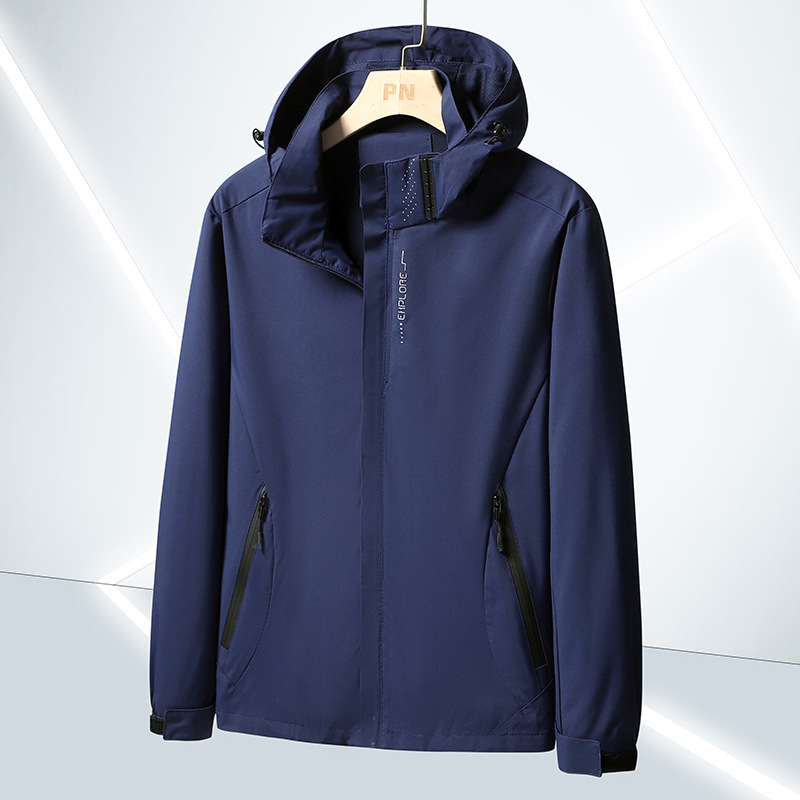Picture of 6266 Outdoor Jacket Men's Thin Jacket Women's Jacket Single Layer Hooded Three-proof Mountaineering Suit Printable Logo