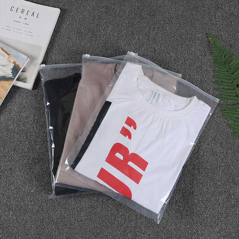 Garment Zipper Bag Transparent Plastic Packaging Bag Clothes Storage Bag Travel Zipper Bag Custom Wholesale PE Bag