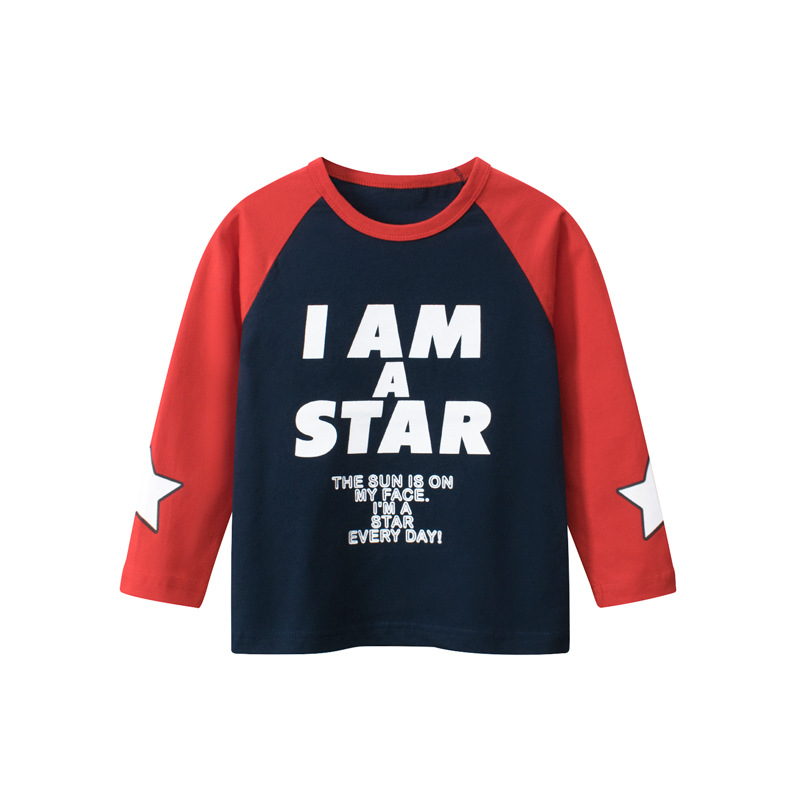 27kids brand children's clothing spring new children's long sleeve T-shirt baby clothes men's base shirt a generation of hair