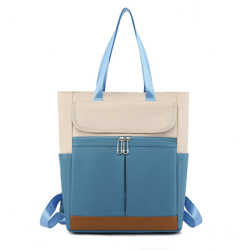 Picture of Fashion Stitching Large Capacity Casual Backpack Trendy All-match Lightweight Nylon Shoulder Bag Women's Handbag for Going Out