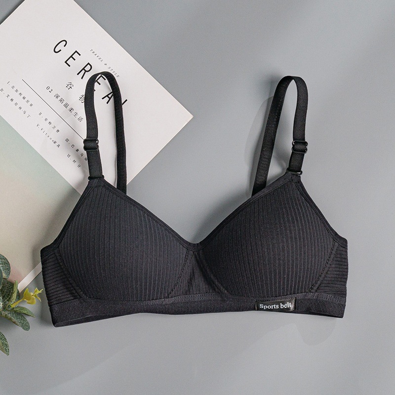 Picture of Girl's development underwear thin pure cotton bra for junior and senior high school students wireless push up seamless small chest bra